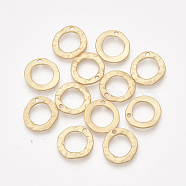Smooth Surface Alloy Pendants, Ring, Matte Gold Color, 18x18x2mm, Hole: 1.8mm(PALLOY-T067-63MG)