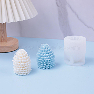 DIY Silicone Candle Molds, for Scented Candle Making, Christmas Pine Cone, White, 6x7.2cm(WG59635-02)