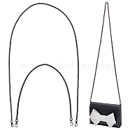 WADORN 2Pcs 2 Style Iron Wheat Chain Bag Straps, with Alloy Swivel Clasps, Gunmetal, 61~120cm, 1pcs/style(DIY-WR0002-44)