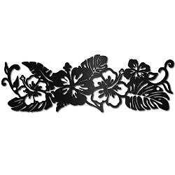 Iron Wall Signs, Metal Art Wall Decoration, for Living Room, Home, Office, Garden, Kitchen, Hotel, Balcony, Flower, 100x300x1mm, Hole: 5mm(AJEW-WH0286-104)