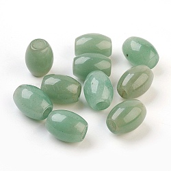 Natural Green Aventurine European Beads, Large Hole Beads, Barrel, 15~17x12~13.5mm, Hole: 4.5~5mm(X-G-F580-A05)