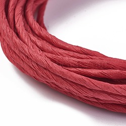 Paper Cords, for Jewelry Making, Dark Red, 2~3mm, about 5.46 yards(5m)/roll(OCOR-WH0052-03F)