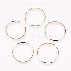 Brass Linking Rings, Nickel Free, Real 18K Gold Plated, 30x1mm(KK-P157-54G-NF)
