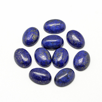 Natural Lapis Lazuli Cabochons, Dyed, Oval, 18x13x5mm