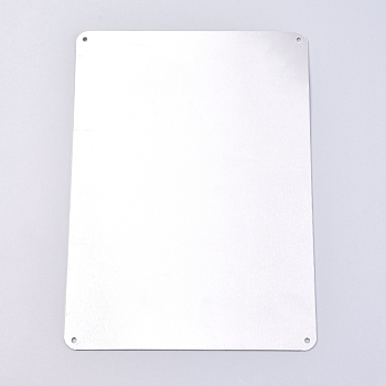 Aluminum Blank Sheets, White, 25x18x0.08cm, Hole: 4mm