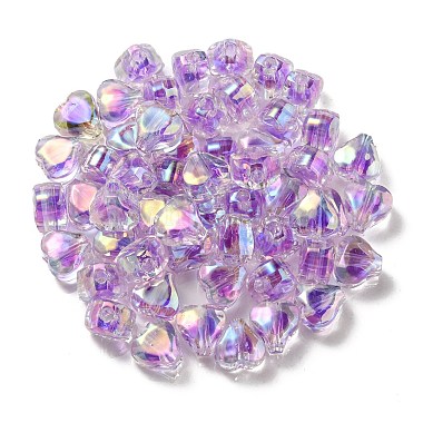 UV Plating Rainbow Iridescent Acrylic Beads(OACR-F004-05F)-3