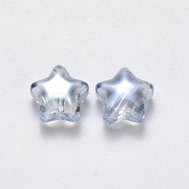 Perles de verre peintes par pulvérisation transparent(X-GLAA-R211-04-G02)-2