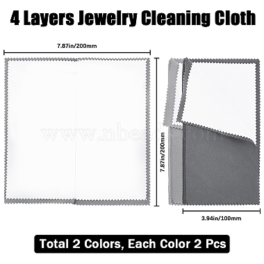 4 Sheets 2 Colors 4 Layers Silver Polishing Cloth(AJEW-BBC0002-18)-2