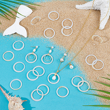 60Pcs Natural Freshwater Shell Linking Rings(SHEL-NB0001-68)-4