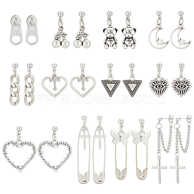 Mixed Shapes Alloy Stud Earrings