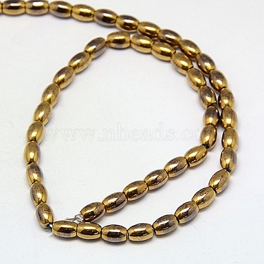 Electroplate Non-magnetic Synthetic Hematite Beads Strands(G-J168-5x3mm-04)-2
