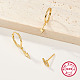 3 Pair 3 Style 925 Sterling Silver Lighting Dangle Hoop Earrings & Cubic Zirconia Stud Earrings(EJEW-F317-36G)-2