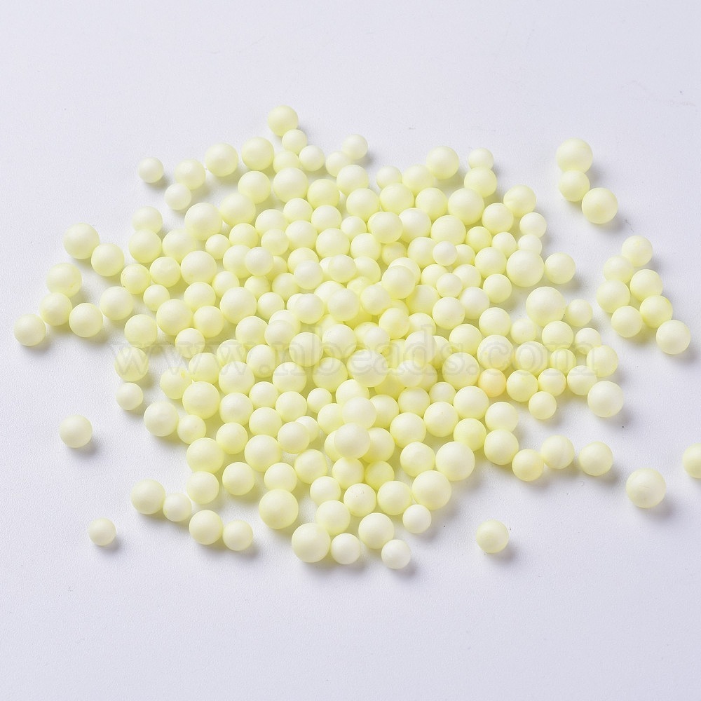 Small Foam Balls, Round, DIY Craft for Home, School Craft Project, Yellow,  3.5~6mm, 7000pcs/bag