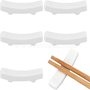 Olycraft 8Pcs 8 Styles Hand Painting Ceramic Chopsticks Stands, Chopstick Rest, Curved Rectangle Shaped, Mixed Shapes, 67~69.5x21~22x15mm, 1pc/style(AJEW-OC0004-89)