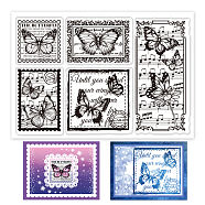 PVC Plastic Stamps, for DIY Scrapbooking, Photo Album Decorative, Cards Making, Stamp Sheets, Butterfly Farm, 16x11x0.3cm(DIY-WH0167-56-1039)