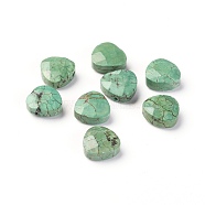 Natural Magnesite Beads, Dyed, Faceted, Triangle, Dark Sea Green, 9x9x4mm, Hole: 0.7mm(TURQ-L031-015)