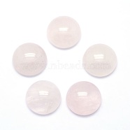 Natural Rose Quartz Cabochons, Half Round, 14~14.5x6mm(G-P393-R20-14.5mm)