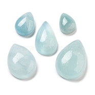 Natural Aquamarine Cabochons, Teardrop, 21.5~39x15.5~27.5x8.5~13.5mm(G-I371-01)