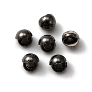 Mini Alloy Shank Buttons, 1-Hole, Mushroom, for DIY Doll Clothes, Gunmetal, 4x4mm, Hole: 1.2mm(BUTT-WH0029-07B)