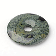 Natural Kambaba Jasper Pendants, Donut/Pi Disc, Donut Width: 20mm, 50x7.5mm, Hole: 10mm(G-K099-50mm)