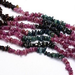 Natural Tourmaline Chips Beads Strands, 5~8x5~8mm, Hole: 1mm, about 16 inch(G-O049-09)