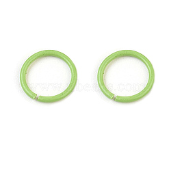 Iron Jump Rings, Open Jump Rings, Lawn Green, 18 Gauge, 10x1mm, Inner Diameter: 8mm(IFIN-F149-B06)