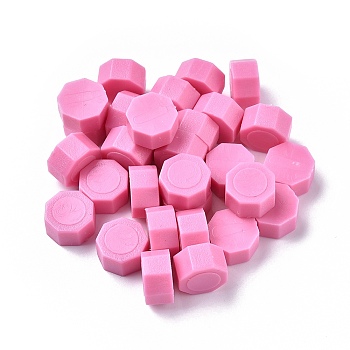 Sealing Wax Particles, for Retro Seal Stamp, Octagon, Pearl Pink, 9mm, about 1500pcs/500g