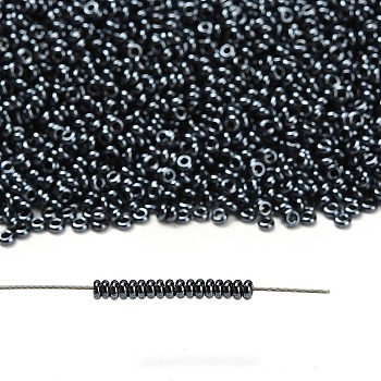 TOHO 11/0 Demi Round Beads, Japanese Seed Beads, (81) Metallic Hematite, 2.2x0.9mm, Hole: 0.8mm, about 78000pcs/pound(450g)