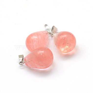 Teardrop Natural & Synthetic Mixed Stone Pendants(X-G-Q435-M)-3