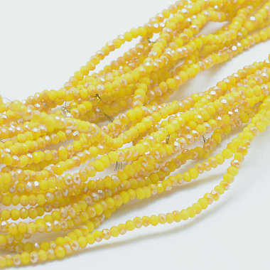 3mm Gold Abacus Glass Beads