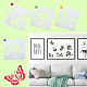 2set cuadrado con plantilla de dibujo de mascota con patrón floral y mariposa(DIY-CW0001-12)-8