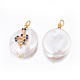 Natural Cultured Freshwater Pearl Pendants(PEAR-E013-25)-3