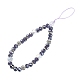 perles de strass en verre et argile polymère rondelle chaînes de dragonne de téléphone(HJEW-YW0001-05A)-1