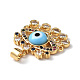 Lampwork Evil Eye Pendants with Colorful Cubic Zirconia(ZIRC-L102-13G-05)-4
