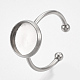 201ステンレス鋼のカフスフィンガー指輪コンポーネント(STAS-T047-19A)-3