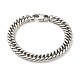 201 Stainless Steel Cuban Link Chains Bracelet for Men Women(BJEW-H550-07B-P)-1