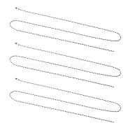 304 Stainless Steel Necklace Making, 304 Stainless Steel Ball Chains, Stainless Steel Color, 23.6 inch(60cm), 2.5mm, 30pcs/box(IFIN-UN0001-01)