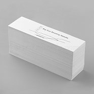 Cardboard Display Cards, Used For Big Eye Beading Needles, White, 155x48mm(CDIS-R032-01)