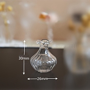 1:12 Scale Dollhouse Miniature Glass Vase, for DIY Mini Home Decorationm, Transparent Glass Vase, Clear, 26x30mm(PW-WG83393-04)
