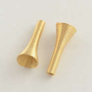 Iron Spring Beads, Coil Beads, Golden, 28x9mm, Hole: 3~8mm(X-IFIN-R195-02G)