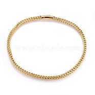 304 Stainless Steel Wheat Chain Necklaces, with Bayonet Clasps, Golden, 23.62 inch(60cm), 8mm(NJEW-H493-16G)