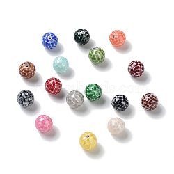 Colorful Craft Shell Beads, Dyed, Round, Mixed Color, 7.5~8x7.5~8mm, Hole: 1.2~1.4mm(BSHE-D001-02C)