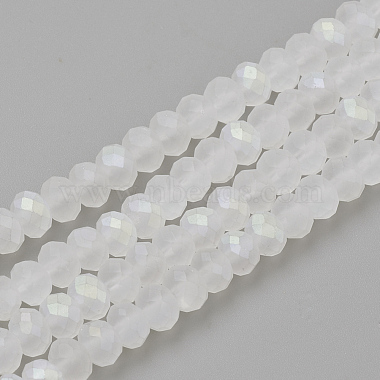 Clear AB Rondelle Glass Beads