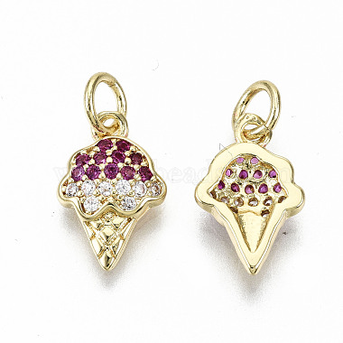 Brass Micro Pave Colorful Cubic Zirconia Charms(ZIRC-S067-163-NF)-2
