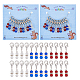Independece Day Theme Glass Beaded Gourd Charm Locking Stitch Markers(HJEW-PH01715)-1