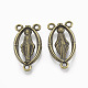 Holy Oval Carved Virgin Mary Tibetan Style Alloy Chandelier Component Links(TIBEP-0381-AB-LF)-2