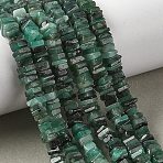 Natural Emerald Beads Strands, Flat Square Heishi Beads, 4~5x4~5x2~3mm, Hole: 0.8mm, about 210~230pcs/strand, 16.14~16.54''(41~42cm)(GG-CBA1D78-A05)