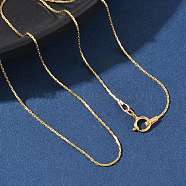 Brass Cardano Chain Necklaces for Women Men, Real 14K Gold Filled, 16.10 inch(40.9cm)(NJEW-Z068-06G)