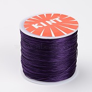 Round Waxed Polyester Cords, Purple, 0.45mm, about 174.97 yards(160m)/roll(YC-K002-0.45mm-06)