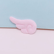 Angel Wing Shape Sew on Fluffy Double-sided Ornament Accessories, DIY Sewing Craft Decoration, Misty Rose, 48x24mm(PW-WG52296-05)